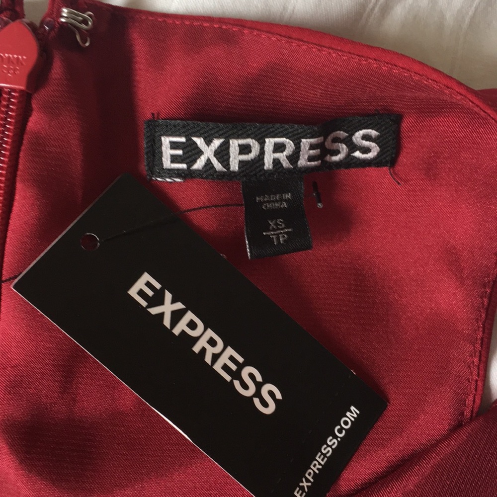 Express Red Peplum Top - image 4